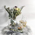 jarrones de flores de cristal de vidrio premium personalizado para boda